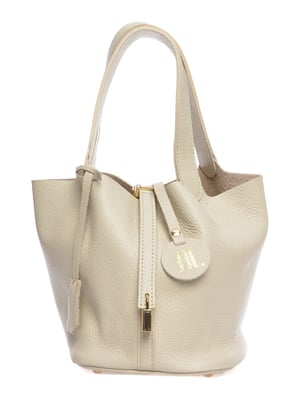 Anna Luchini Beige Rundleer Tas