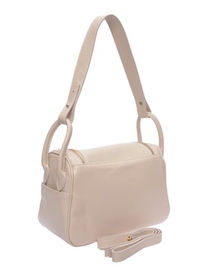 Luisa Vannini Beige Rundleer Tas