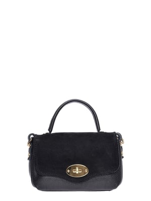 Roberta M Zwart Rundleer Tas