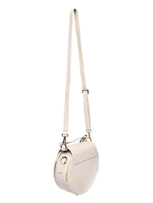 Roberta M Beige Rundleer Tas