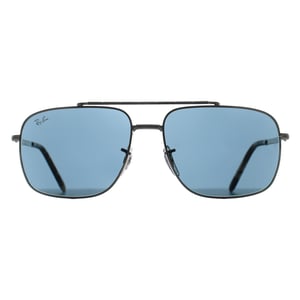 Ray-Ban Rechthoek Unisex Gepolijst Zilver Blauw RB3796