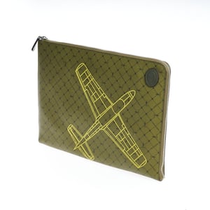 Trussardi Groene Leren Mannen Clutch