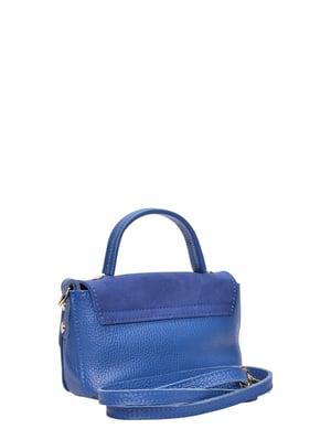 Roberta M Blauw Rundleer Tas