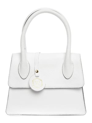 Luisa Vannini Wit Rundleer Tas