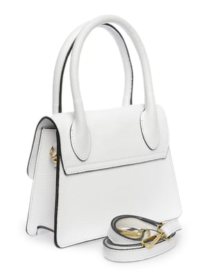 Luisa Vannini Wit Rundleer Tas