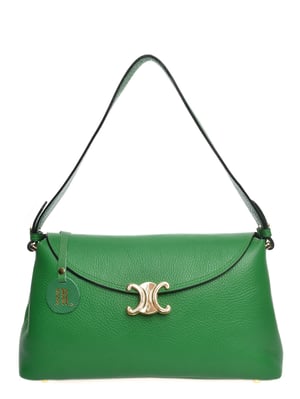 Anna Luchini Groen Rundleer Tas