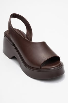 ROY Leren Wedge Sandaal (Dames)