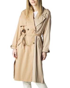 Twotone Trench Coat Model Onlnew Lila
