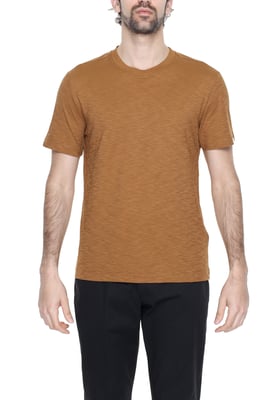 Ronde Hals T-shirt Textuurstijl