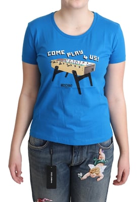 Moschino Voetbal T-shirt Blauw