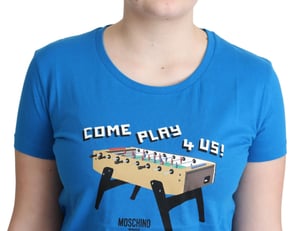 Moschino Voetbal T-shirt Blauw