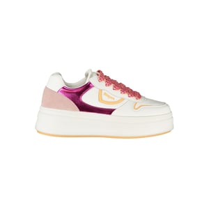 Blauer Witte Polyurethaan Dames Sneakers