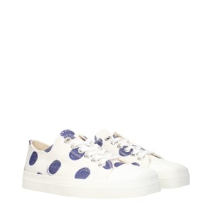 Moschino Witte Stoffen Lage Sneakers