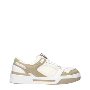 Dolce & Gabbana Witte Stoffen Lage Sneakers