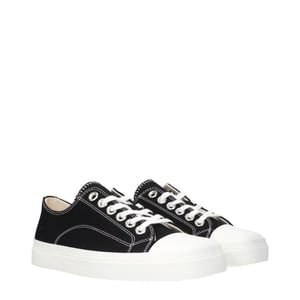 Moschino Zwarte Stoffen Lage Sneakers