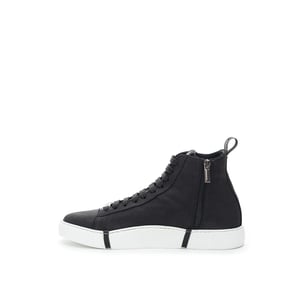 Roberto Cavalli Zwarte Suède Leren Hoge Sneakers