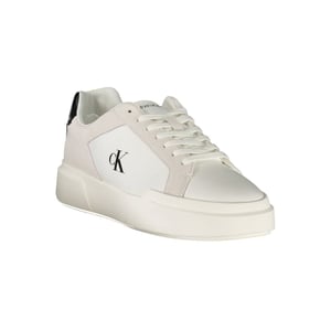 Calvin Klein Bianco Leren Heren Sneakers