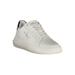 Calvin Klein Bianco Leren Heren Sneakers