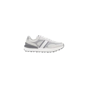 Tommy Hilfiger Jeans Grijze Suède Leren Sport Sneakers