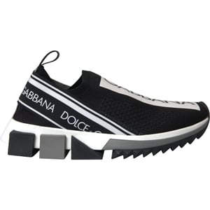 Dolce & Gabbana Zwarte Witte Slip On Sorrento Sneakers Schoenen
