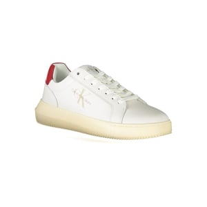 Calvin Klein Bianco Leren Heren Sneaker