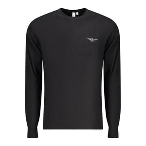 Accademia Militare Zwarte Katoenen Heren Sweater