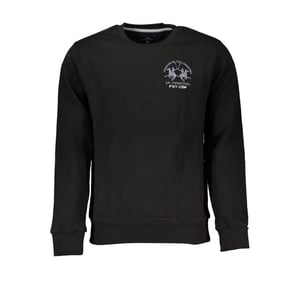 La Martina Zwart Katoenen Heren Sweatshirt