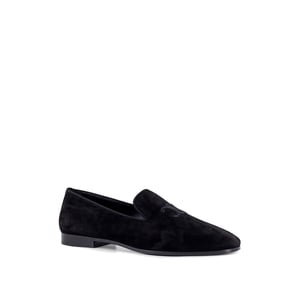 Celine fluwelen loafers met geborduurd triomphe-logo