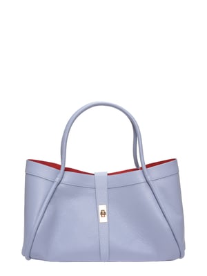 Luisa Vannini Turquoise Rundleer Tas