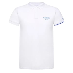 Witte Poloshirt Met Ijsbergmotief