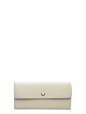 Isabella Rhea Beige Rundleer Portemonnee