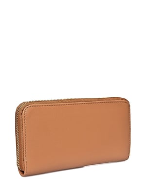 Luisa Vannini Brown Rundleer Portemonnee