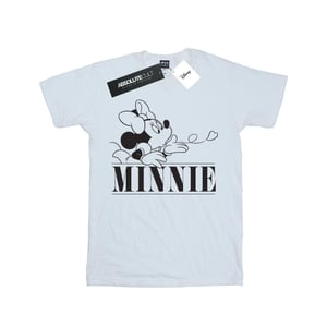 Disney Dames/Dames Minnie Mouse Kiss Cotton Boyfriend T-shirt (Wit)