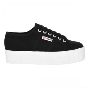 Superga Dames 2790 Logo Sneakers (Zwart)