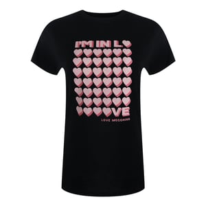 Love Moschino I'm So In Love Logo Zwart T-shirt