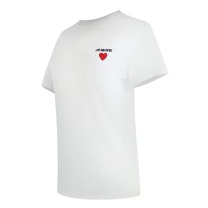 Love Moschino Small Heart Signature Logo White T-shirt
