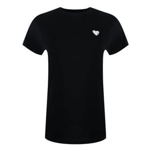 Love Moschino T-shirt Met Klein Wit Hartjeslogo In Zwart
