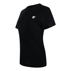 Love Moschino T-shirt Met Klein Wit Hartjeslogo In Zwart
