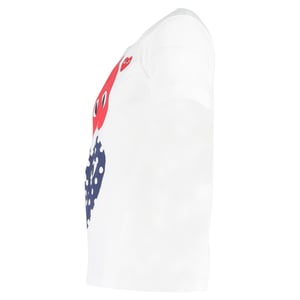 Comme Des Garcons Play Polka Dot Heart T-shirt in wit katoen
