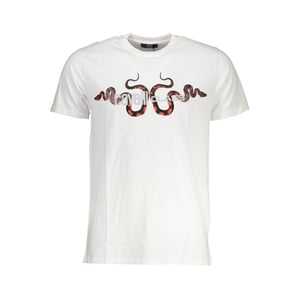 Cavalli Class Witte Katoenen Heren T-Shirt