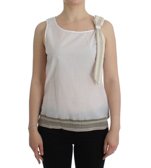 Mouwloze Katoenen Top Met Strikdetail