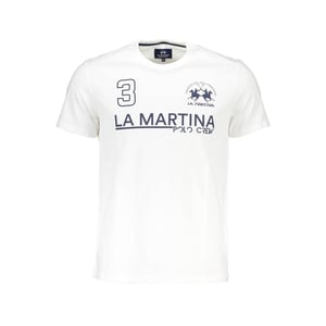 La Martina Witte Katoenen Heren T-Shirt