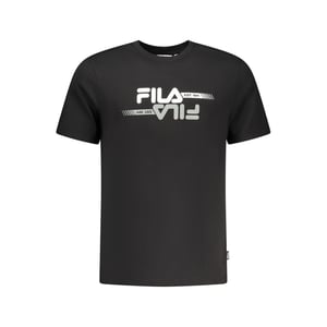 Fila Zwarte Katoenen T-Shirt voor Mannen