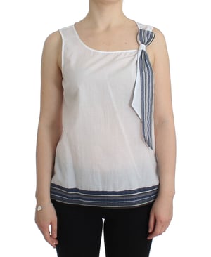 Mouwloze Katoenen Top met Strik Accent
