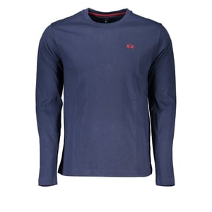 La Martina Regal Blauwe Crewneck Geborduurd T-shirt
