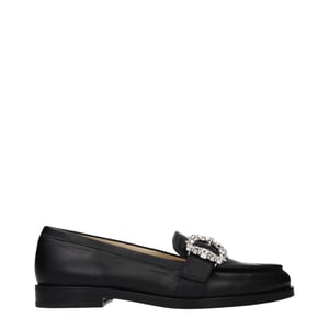 Jimmy Choo Zwarte Leren Instapschoenen