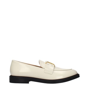 Chloé Beige Leren Instapper Loafers