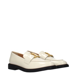 Chloé Beige Leren Instapper Loafers