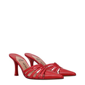 Paris Texas Rode Leren Stiletto Hakken Sandalen