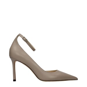 Jimmy Choo Grijze Leren Hakken